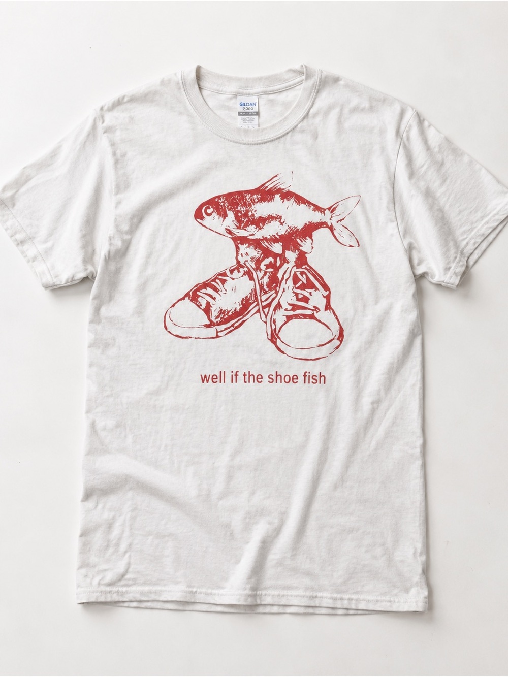 Gildan White Crew Neck Cotton Tee